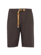 Matchesfashion.com White Sand - Drawstring Waist Cotton Blend Shorts - Mens - Dark Grey