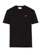 Matchesfashion.com Ami - Embroidered Logo Cotton T Shirt - Mens - Black