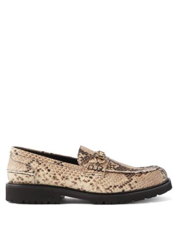 Vinnys - Club Snaffle Chain-embellished Leather Loafers - Mens - Multi