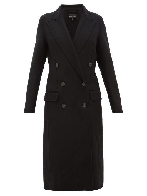 Matchesfashion.com Ann Demeulemeester - Cappotto Double Faced Wool Blend Coat - Womens - Black