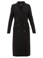 Matchesfashion.com Ann Demeulemeester - Cappotto Double Faced Wool Blend Coat - Womens - Black