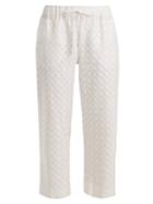 Matchesfashion.com Vita Kin - Strawberry Field Linen Trousers - Womens - White
