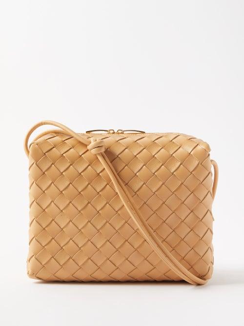 Bottega Veneta - Loop Small Intrecciato-leather Cross-body Bag - Womens - Beige