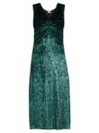 Matchesfashion.com Masscob - Laurent Ruched Velvet Dress - Womens - Green