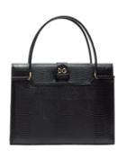 Matchesfashion.com Dolce & Gabbana - Ingrid Medium Lizard Effect Leather Bag - Womens - Black