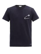 Matchesfashion.com Alexander Mcqueen - Safety Pin And Skull-print Cotton-jersey T-shirt - Mens - Black