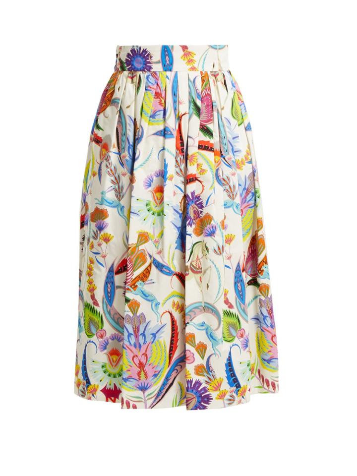 Etro Morna Graphic-printed Cotton Skirt