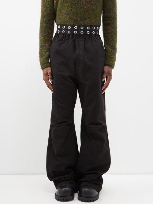 Raf Simons - Eyelet-waistband Denim Trousers - Mens - Black