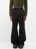 Raf Simons - Eyelet-waistband Denim Trousers - Mens - Black