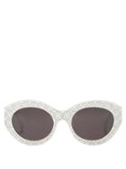 Matchesfashion.com Alaa Eyewear - Vienne Oval Acetate Sunglasses - Womens - White