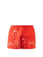 Liberal Youth Ministry - Bleached Cotton-jersey Track Shorts - Mens - Red