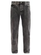 Matchesfashion.com Sfr - Marbled-wash Straight-leg Jeans - Mens - Grey