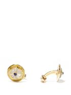 Matchesfashion.com Deakin & Francis - Sapphire, Mother Of Pearl & 18kt Gold Cufflinks - Mens - Gold