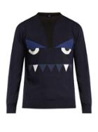 Fendi Bag Bugs-intarsia Wool Sweater