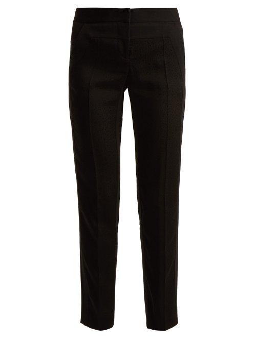 Matchesfashion.com Givenchy - Straight Leg Crepe Trousers - Womens - Black