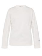 Matchesfashion.com Y-3 - Logo Print Cotton Sweatshirt - Mens - White
