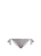 Matchesfashion.com Biondi - Casablanca Tie Side Striped Bikini Briefs - Womens - Black Stripe