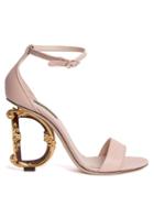 Dolce & Gabbana - Baroque Dg Leather Sandals - Womens - Pink