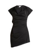 Matchesfashion.com Rosie Assoulin - Asymmetric Draped Front Taffeta Top - Womens - Black White