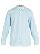 Burberry Check Cuff Cotton-blend Shirt