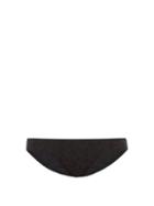 Matchesfashion.com Solid & Striped - The Elle Leopard-jacquard Bikini Briefs - Womens - Black Print