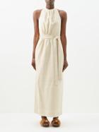 Raey - Hand-woven Silk-blend Halter Dress - Womens - Beige