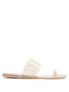 Matchesfashion.com Ancient Greek Sandals - Thalia Woven-leather Slides - Womens - White