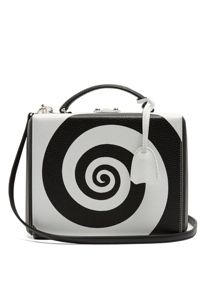 Mark Cross Grace Large Swirl Grained-leather Box Bag