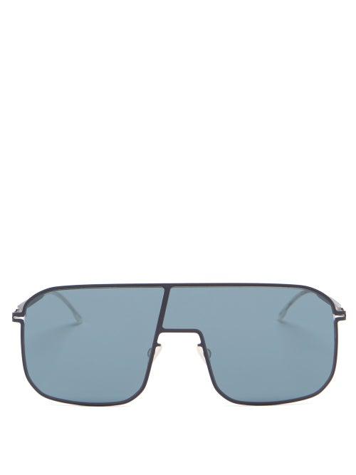 Matchesfashion.com Mykita - Studio 12.2 Aviator Acetate Sunglasses - Mens - Blue