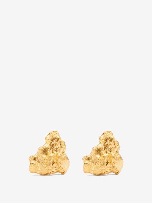 Alia Bin Omair - Hojari Gold-plated Earrings - Womens - Yellow Gold