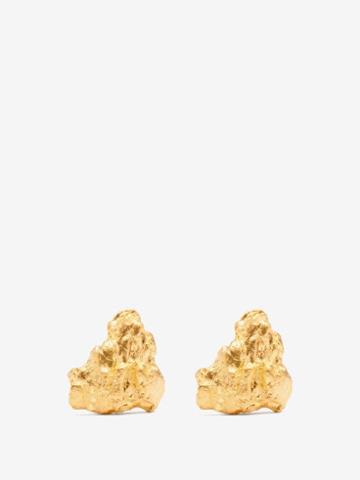 Alia Bin Omair - Hojari Gold-plated Earrings - Womens - Yellow Gold
