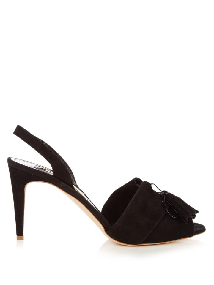 Rupert Sanderson Gladys Slingback Suede Sandals