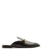 Stella Mccartney Crocodile-effect Printed Backless Loafers