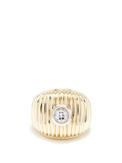 Yvonne Lon - Berlingot Topaz & 9kt Gold Ring - Womens - Yellow Gold