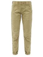 Matchesfashion.com Frame - Trapunto Zip-cuff Cotton-blend Cargo Trousers - Womens - Khaki