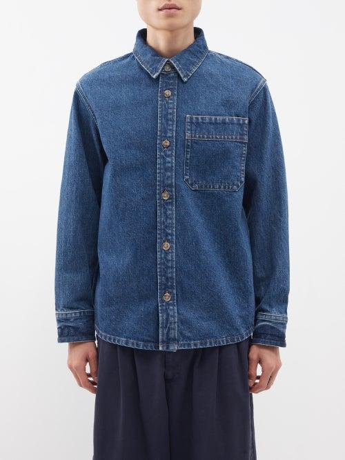 A.p.c. - Basile Patch-pocket Denim Shirt - Mens - Indigo