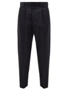 Acne Studios - Porter Pleated Wool-blend Trousers - Mens - Navy