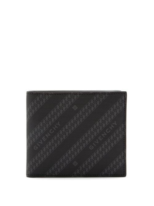 Matchesfashion.com Givenchy - Chain-print Coated-canvas Bi-fold Wallet - Mens - Black