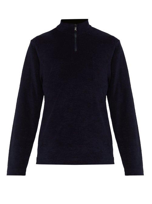 Matchesfashion.com Howlin' - Endless Boogie Terry Cotton Blend Sweatshirt - Mens - Navy