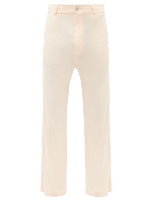 Acne Studios - Phillus Flared Crepe Trousers - Mens - Cream
