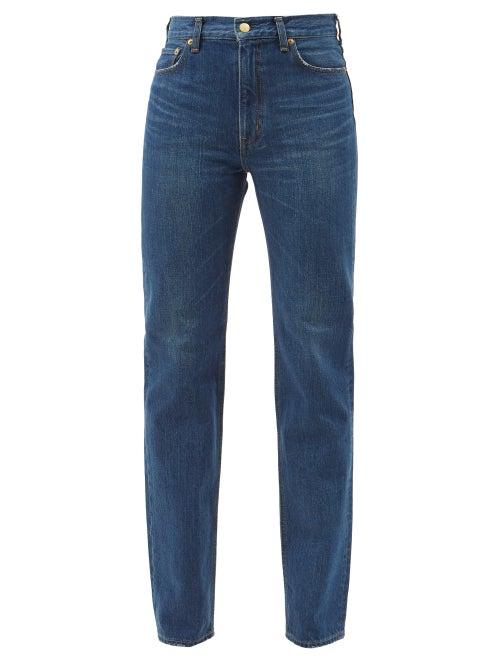 Tu Es Mon Tresor - Labradorite High-rise Straight-leg Jeans - Womens - Dark Denim