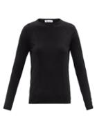 Johnstons Of Elgin - Ribbed-panel Cashmere Sweater - Womens - Black