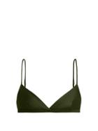 Matchesfashion.com Matteau - The Tri Crop Bikini Top - Womens - Dark Green