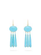 Matchesfashion.com Irene Neuwirth - 18kt Gold & Turquoise Drop Earrings - Womens - Blue