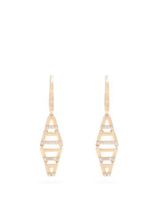 Matchesfashion.com Susan Foster - Diamond & Yellow Gold Earrings - Womens - Gold