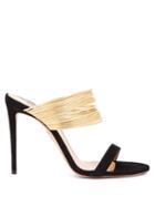 Matchesfashion.com Aquazzura - Rendez Vous 105 Suede Mule Sandals - Womens - Black Gold