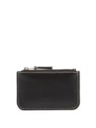 Matchesfashion.com Ami - Logo-debossed Zipped Leather Cardholder - Mens - Black