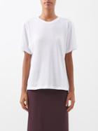 Raey - Crew-neck Cotton-blend T-shirt - Womens - White