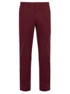 Matchesfashion.com Polo Ralph Lauren - Slim Fit Cotton Blend Chino Trousers - Mens - Burgundy