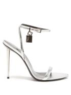 Tom Ford - Naked Metallic-leather Heeled Sandals - Womens - Silver